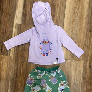 Patagonia Lavender Capilene Top and Baggie Shorts Size 6-12 months